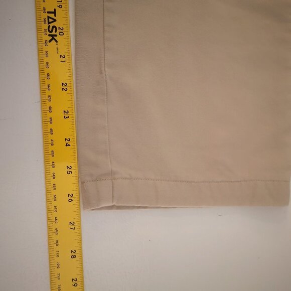 L.L. Bean Ladies Size 8 Petite Classic Fit Beige Straight Leg Lined Pants - Picture 5 of 8